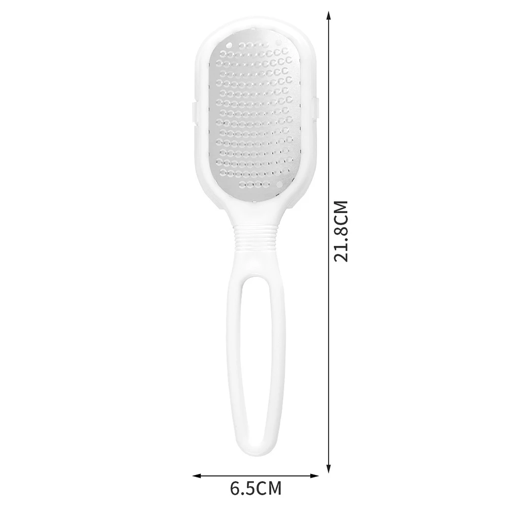 ملف القدم مزدوج الجانب المهنية الفولاذ المقاوم للصدأ ملف القدم الكالس مزيل قدم عرموش أداة العناية بالقدم مع غطاء #6