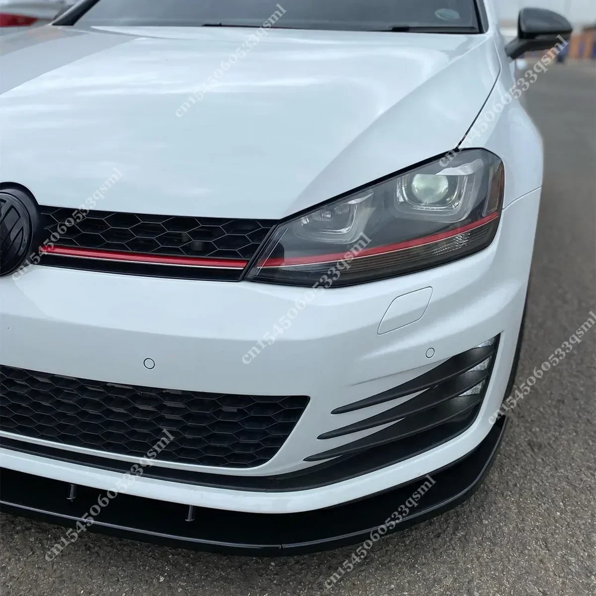 MAXTON Style Front Bumper Lip Splitter Spoiler for VolksWagen Golf 7 MK7 MK7.5 Facelift R GTI GTD GTE 2012-2019 Bodykits Tuning