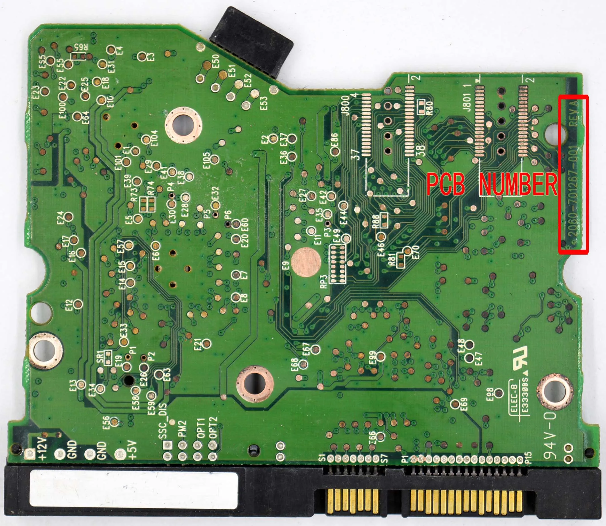 Circuito del disco rigido desktop WD 2060-001267-001 REV A / 2060-701293-001 / 2060-701267-001 REV A