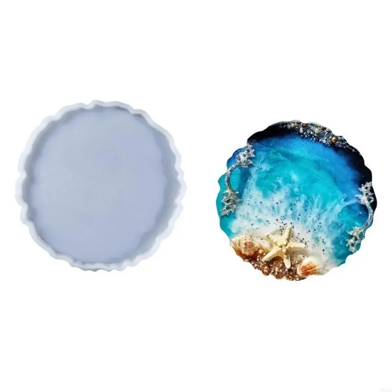 

Unique Silicone Mold Party Serving Tray Mold for Crafting Artistic Round Trays Suitable for Home Decoration and Event 964A