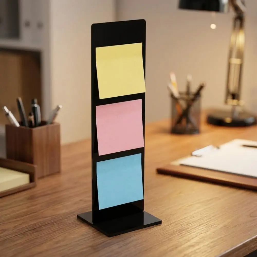 Transparent Acrylic Desk Note Board Detachable Display Board Desktop Schedule Board Dry Erasable Office Daily Planner