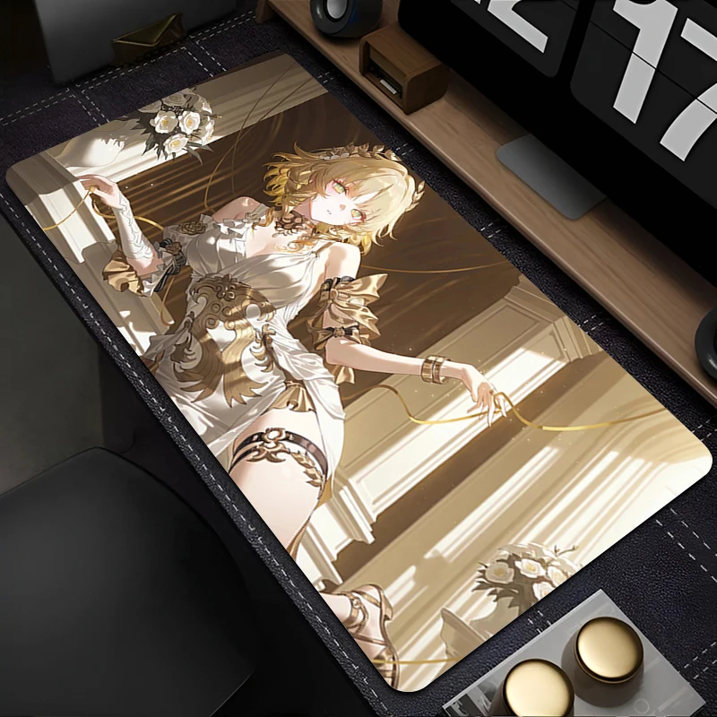 

Mousepad Gaming Mouse Pad PC Accessories Non-slip Honkai Star Rail Aglaea Anime Keyboard Pad Large Desk Mat Rubber Extended Pad