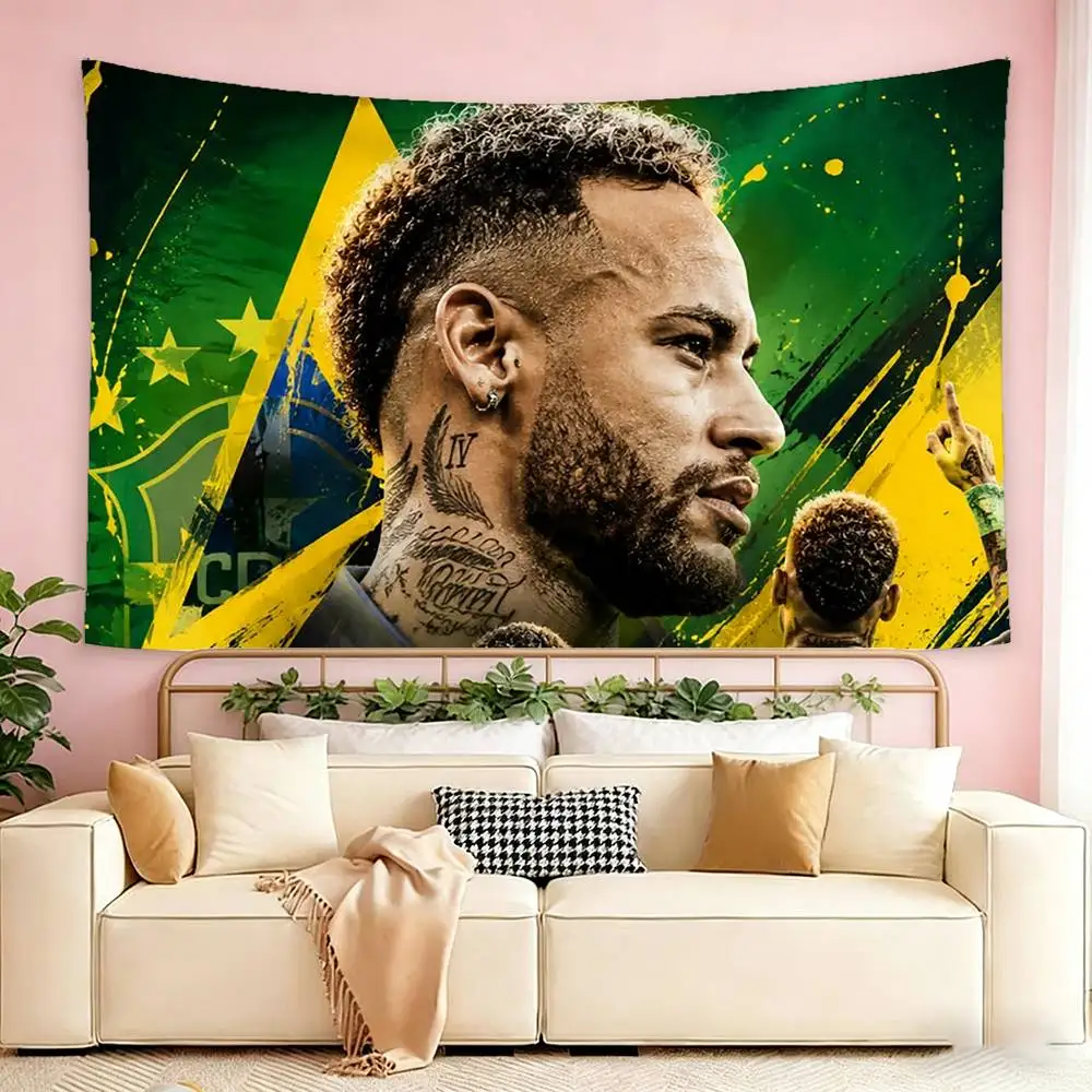 Neymar Jr Flags Wall Hanging Tapestry Outdoor Garage Room Decorative flag Background