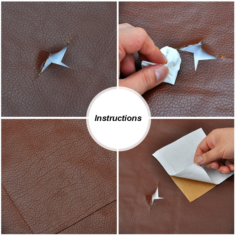 25x60CM Self-Adhesive Leather Repair Tape Sofas Self-Adhesive PU Leather Furniture Driver Seats Bags Repair Patches Stickers