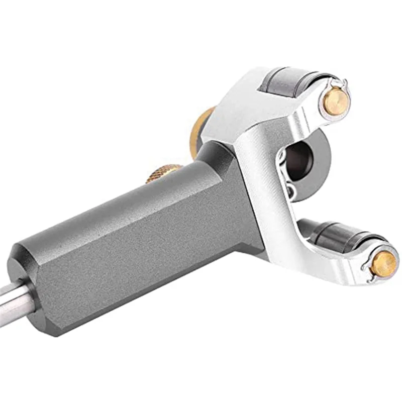 AT35-Straight Line Arc Dual-Use Line Ruler Parallel Line Drawing Pen Aluminum Alloy Multi-Functional Sliding Silver