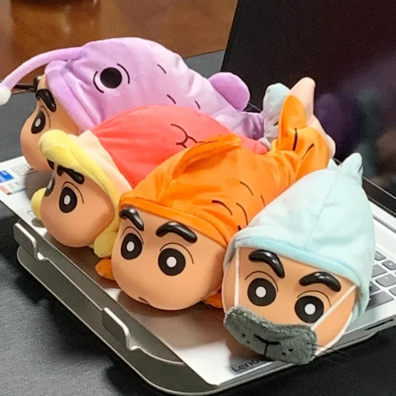 Anime Cute  Crayon Shinchan Floppy Fish For A New Life Is Active Collectible Toy Desktop Decoration Birthday Gift For Friend