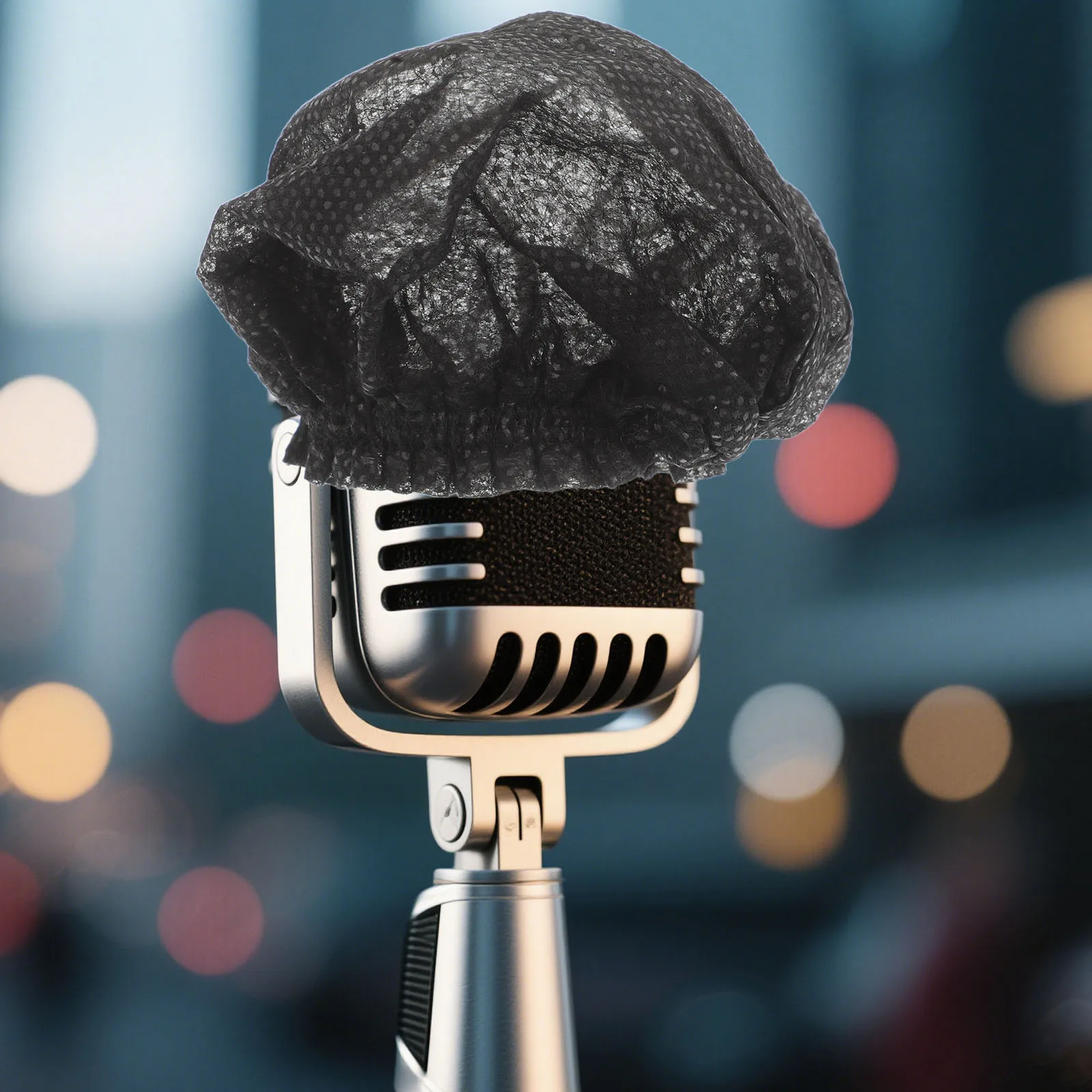 

200pcs Disposable Mic Covers Noise Reduction Non Woven Microphone Protective Sleeves For Recording Studio Ktv Interviews