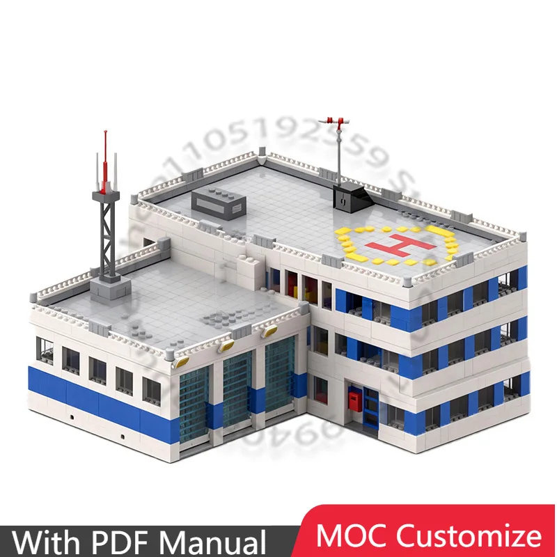 5023 PCS Modular Building Modular THW Station MOC Customize Modular Building Block Technology Simple DIY Boys Holiday Toy Gifts