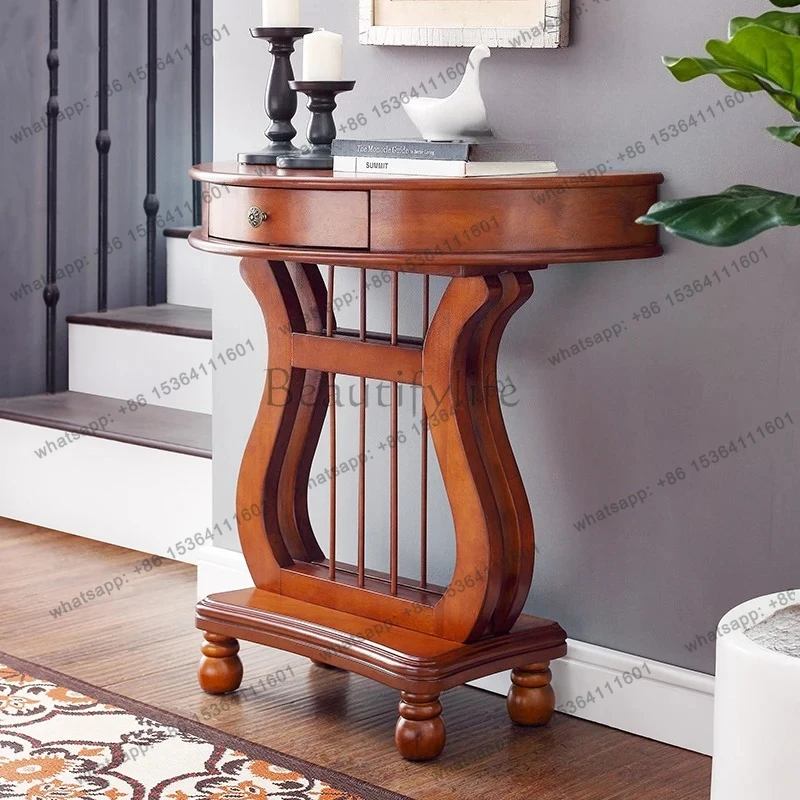 

Vintage Classic Console Table Luxury Premium Beauty Storage Console Table Trendy Design Tavolo Soggiorno Living Room Furniture