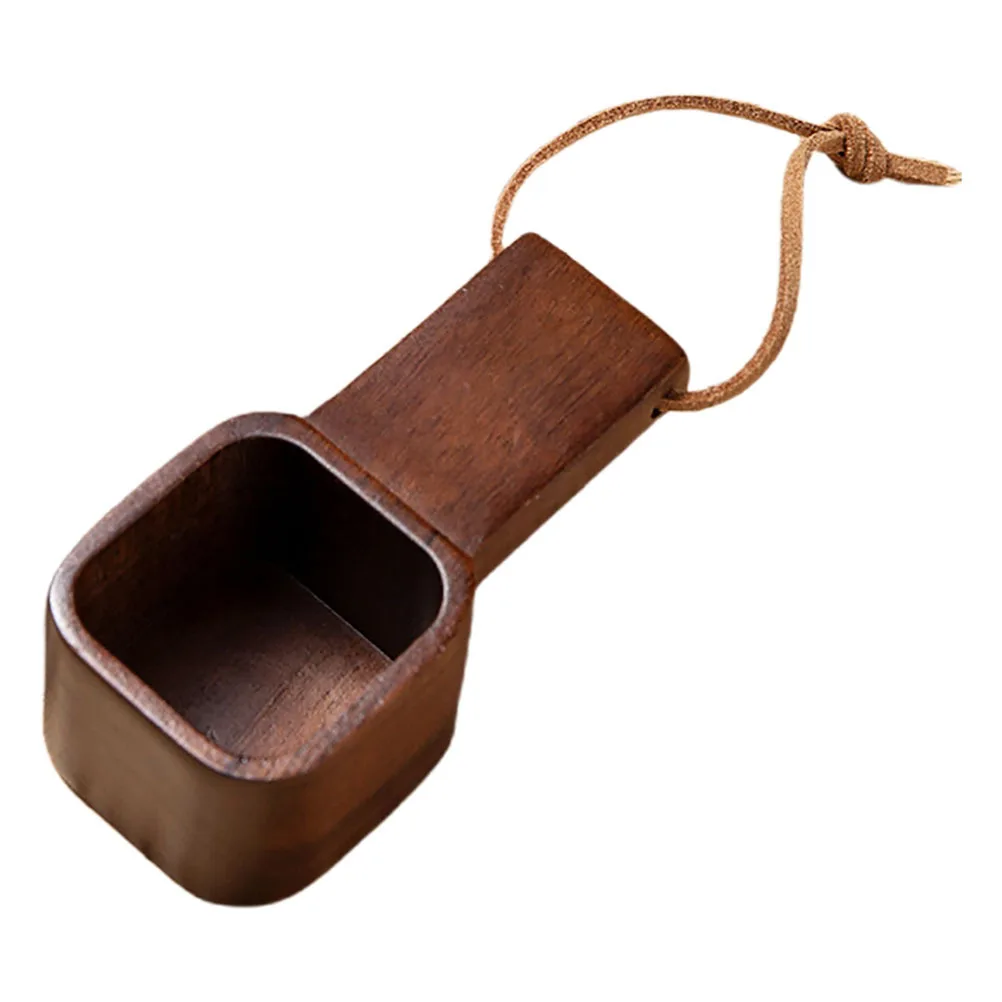 

Wood Coffee Measuring Scoop Walnut Solid Wood Japanese Style Long Short Handle for Ground Coffee Beans Powder Baking