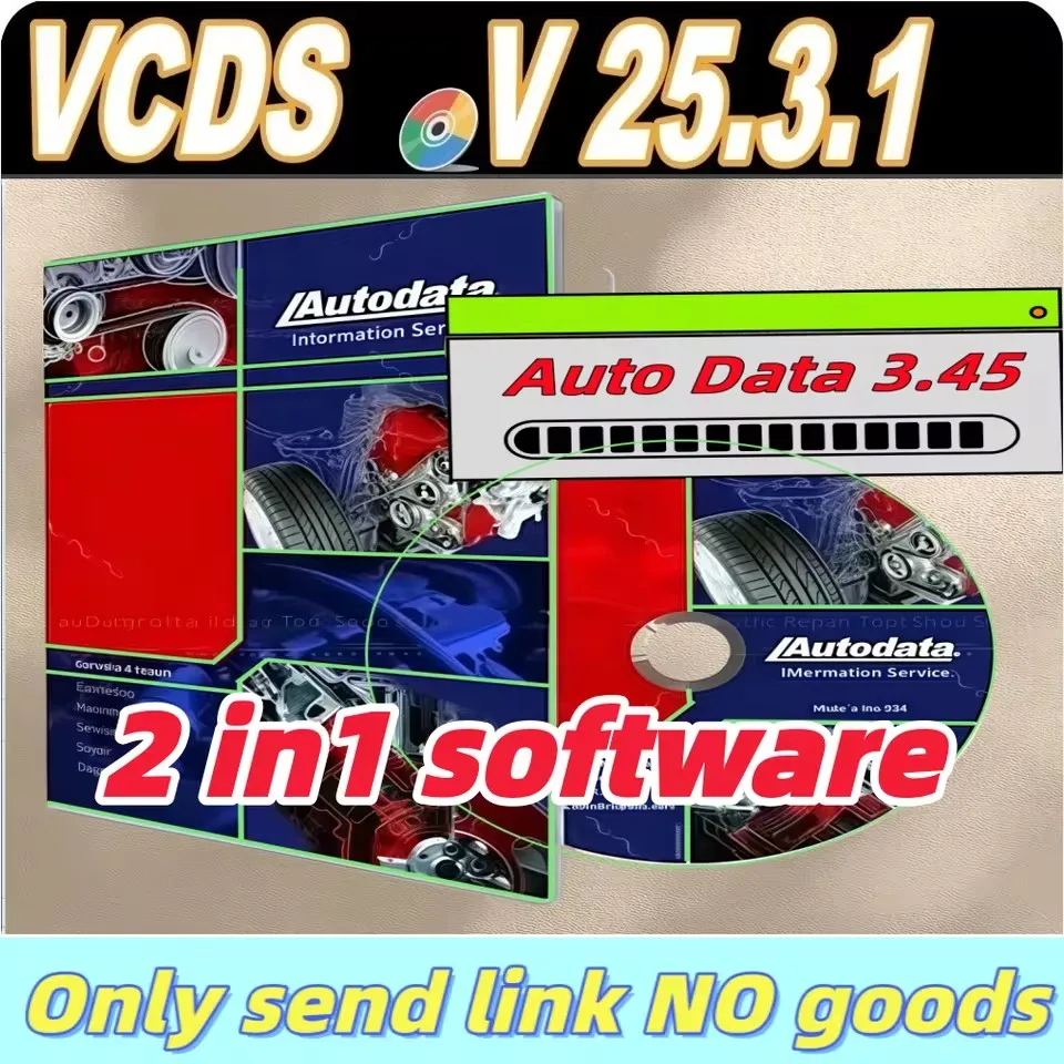 autodata 3.45 diagnostics 2025 software + vagcom VCDS 25.3 HEX V2 USB Interface FOR  VAG COM OBD2 Scanner