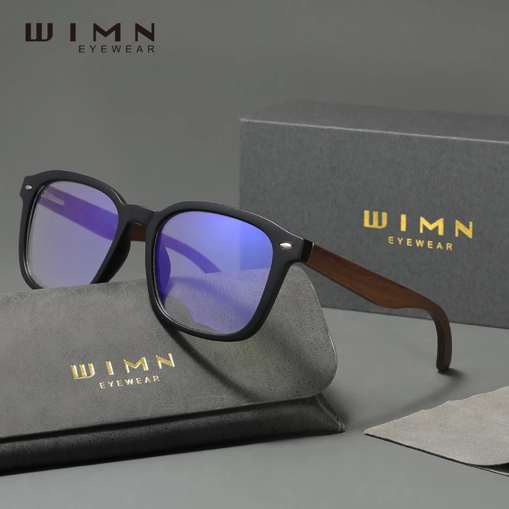 

WIMN Wooden Blue Blocking Glasses Men/Women Phone Computer Anti-Blue Ray Eyewear Daliy Use Eyeglasses