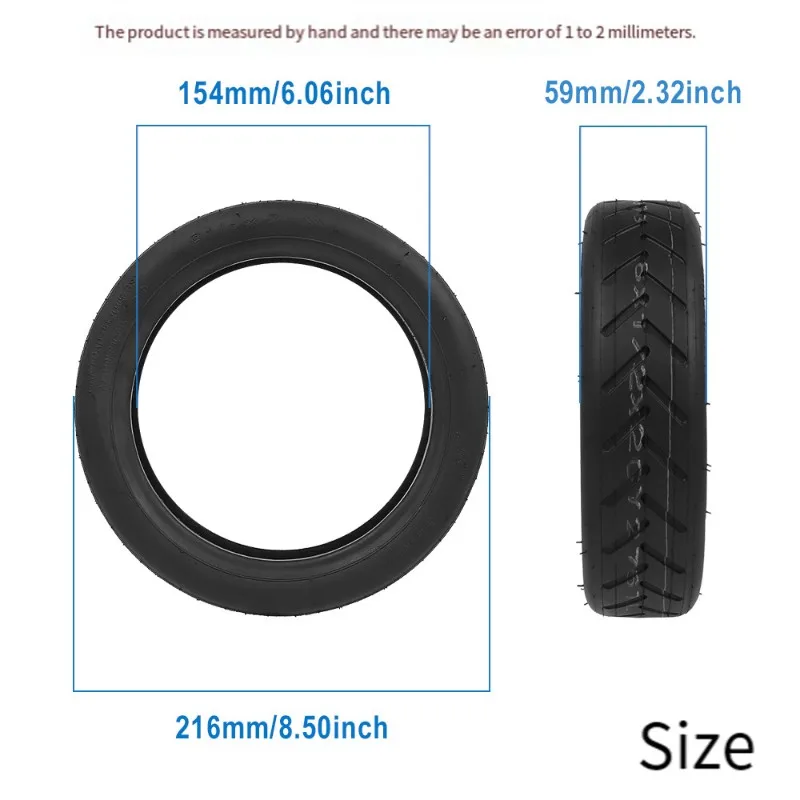 

ABYM Replacement Vacuum Tire 8 1/2X2 Puncture-Resistant Tubeless For Xiaomi M365 1S PRO Electric Scooter 50/75-6.1 Wheel