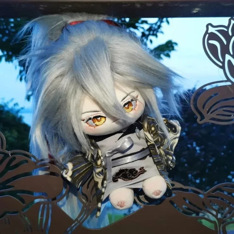 20cm anime honkai: star rail jing yuan plushie figura cosplay pelúcia vestir-se boneca peruca de seda de alta temperatura brinquedos para fãs presentes