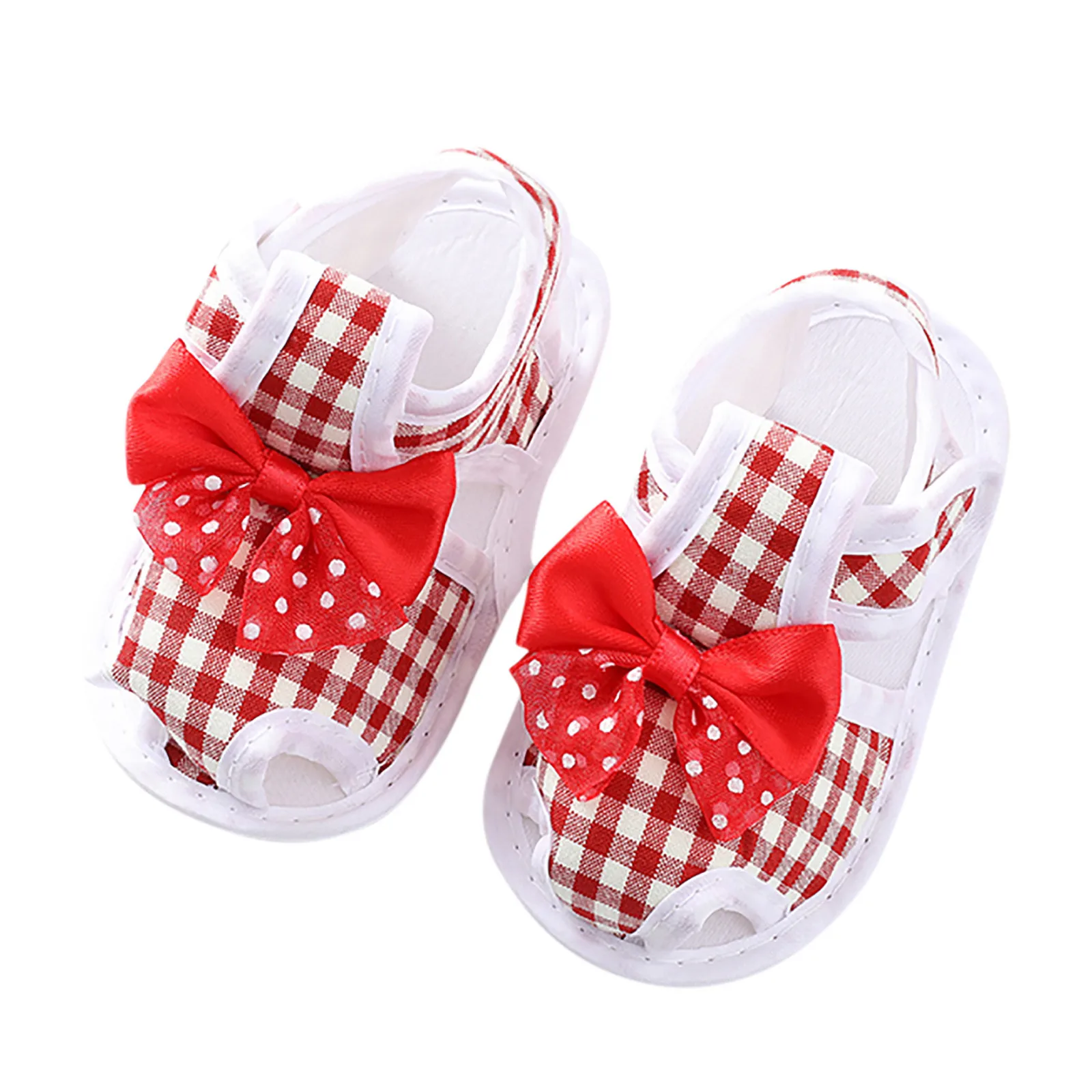 

Cute Bowknot Shoes Newborn Casual Prewalker Infant Toddler Fashion Plaid Shoes Baby Girls Princess Shoes First Walkers