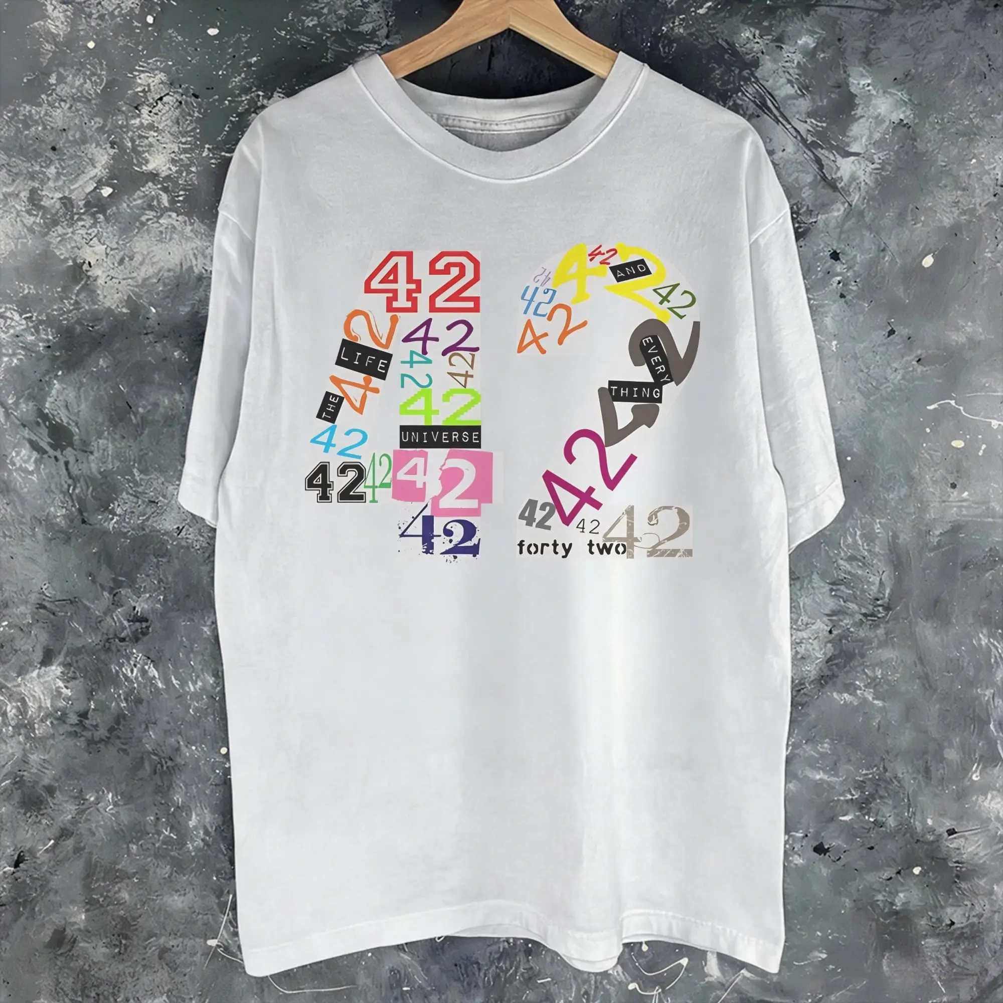 dont panic 42 The Answer To Life Douglas Adams  Tee Shirt for Men Women Gift T Shirts  100% Cotton Clothing