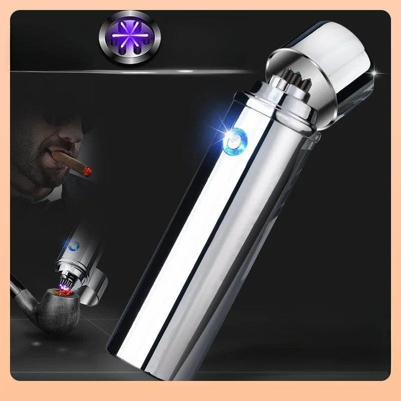 

JL109 Six Arc USB Charging Lighter Metal Outdoor Windproof Smoker Lighter Cigar Arc Lighter Light Luxury Rare Lighter Gift