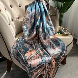 Luxury Mulberry Silk Scarf Hand Rolled Designer Silk Square Scarves Women Hem Silk Shawls Head Hair Decration Fashion Accessory