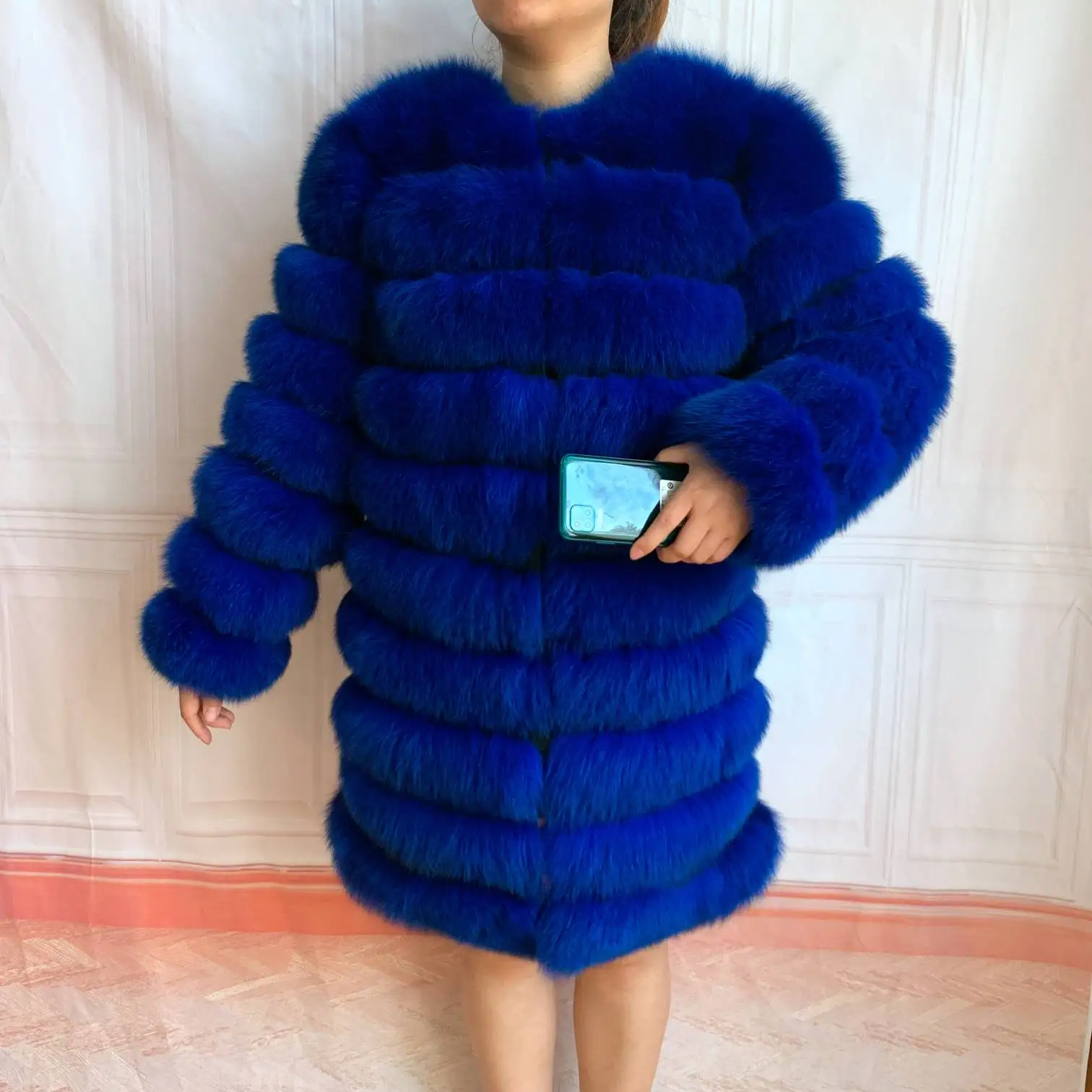 NEW 4in1 Real Fox Fur Long Coat Winter Coat for Women Jackets Vest Winter Outerwear Women Fox Fur Coat High Quality Fur Clothes