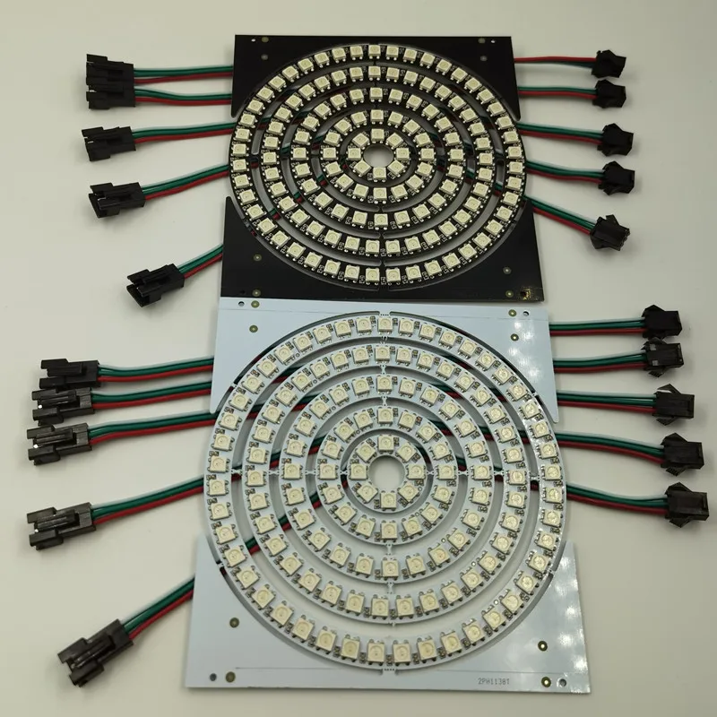 DC5V WS2812B Pixel Ring Individually 8 16 24 35 45 128 LEDs Addressable WS2812 IC 5050 RGB LED Ring Module Led Strip Light