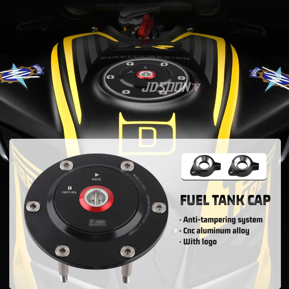 

CNC Motorcycle Fuel Tank Cap For MV Agusta Dragster 800 RR Dragster800 RC 2014-2023 Modified Anti-Theft Oil Airbox Tank Cover