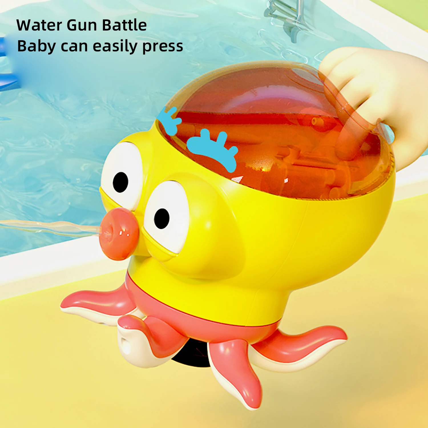 Children's Water Playing Octopus Bathroom Toy Rotation Le Water Gun Cartoon Shower Interactive Spray