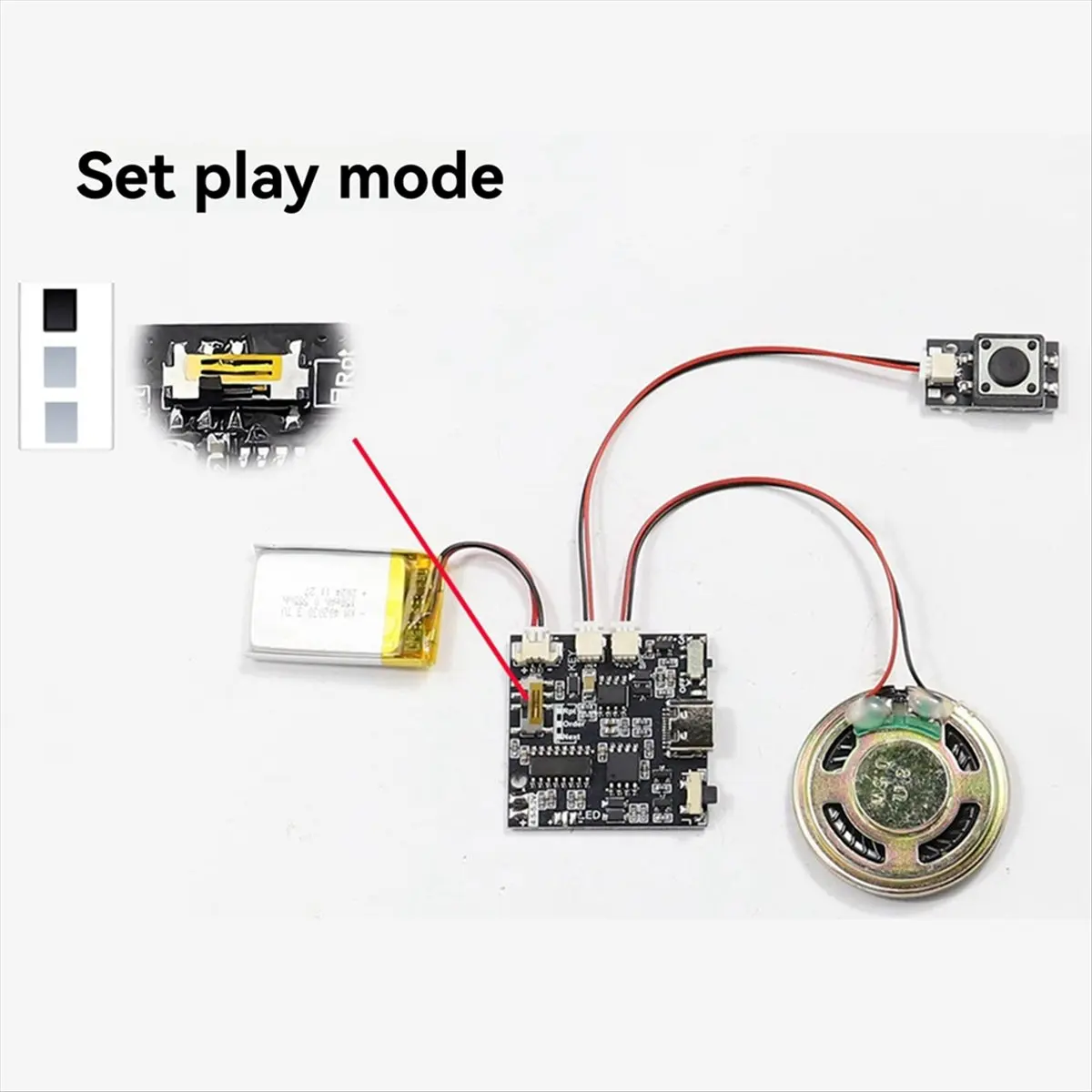 【~ New Y24A】GC06 Recordable Sound Module MP3 Download Voice Module for Gift Box Christmas Birthday Card Music Cover Wall