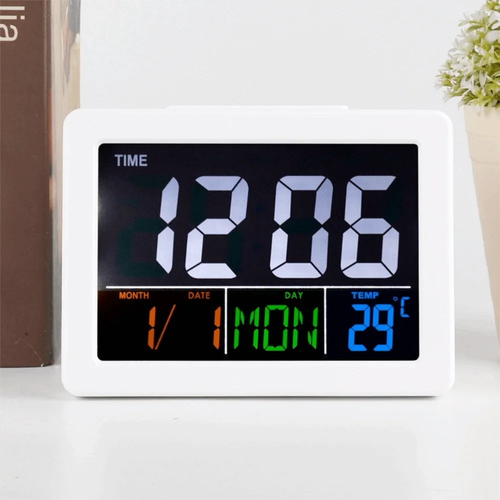 Multifunctional Digital Alarm Clock LED Display Temperature Display Large Screen Clock Alarm Function Large Screen