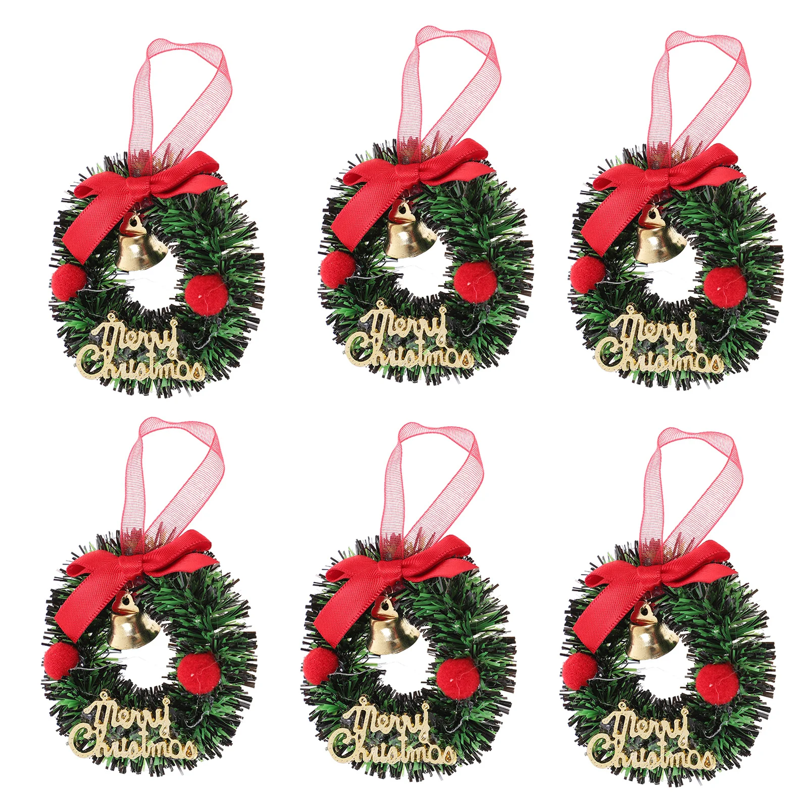 

10Pcs Mini Christmas Wreaths Exquisite Xmas Home Hanging Ornaments for Tree Wall Window Decor Mini Christmas Wreath