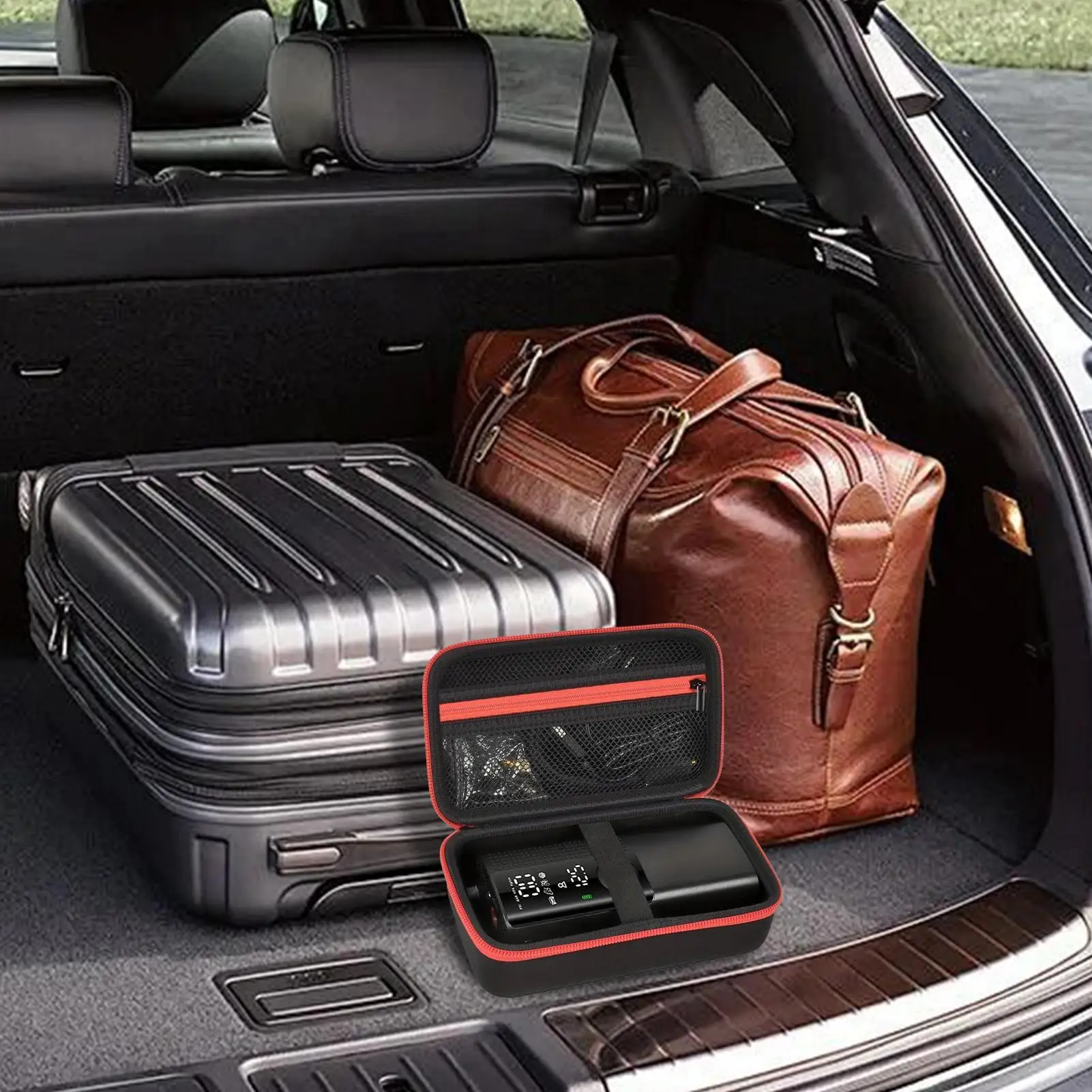 Air Compressor Case Inflator Shockproof Eva Storage Case High-Strength Auto Repair Accessories Inflator Holder Box For Holiday