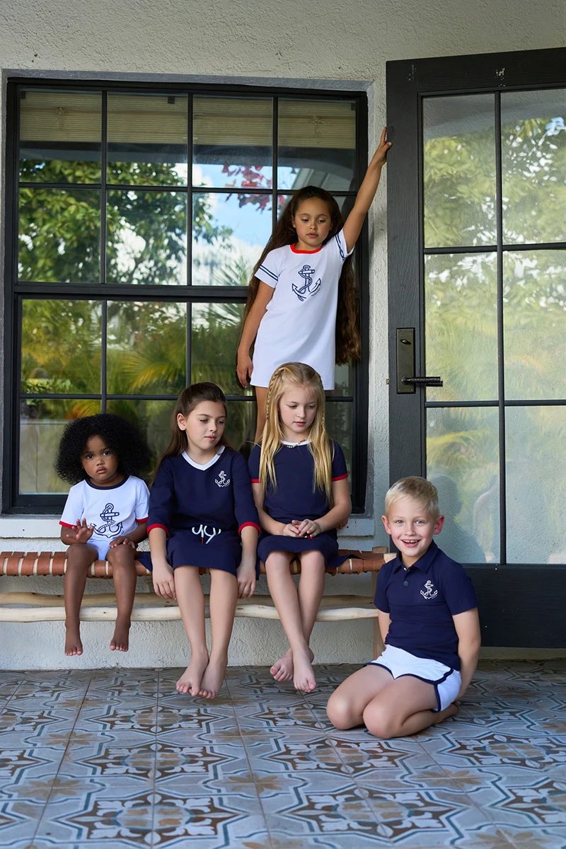 Детская одежда свободного кроя AS 2026 для девочек и мальчиков, летние комплекты для малышей, одежда для девочек, горячая распродажа