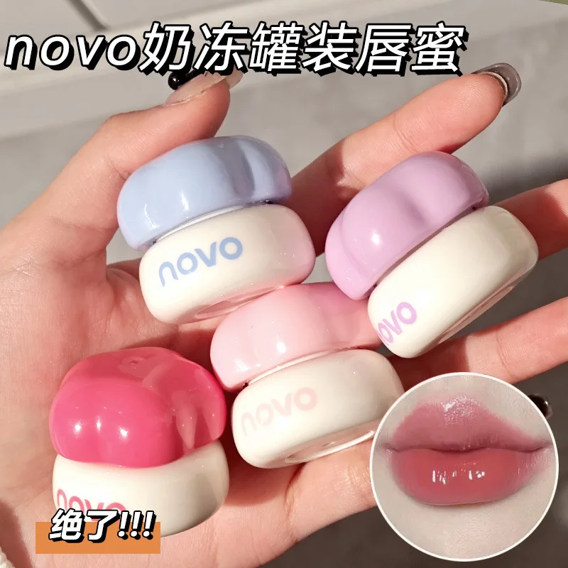 

Silky Glossy Lipstick Canned Solid Lip Gloss Pump Lips Moisturizing Glossy Finish Comfortable Ultra Sheen Non-Stick Cup Lip Balm