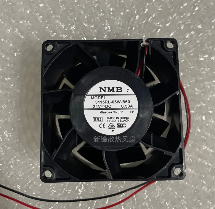 

NMB 3115RL-05W-B60 ER2 DC 24 В 0,50 А 80x80x38 2-проводной охлаждающий вентилятор для сервера
