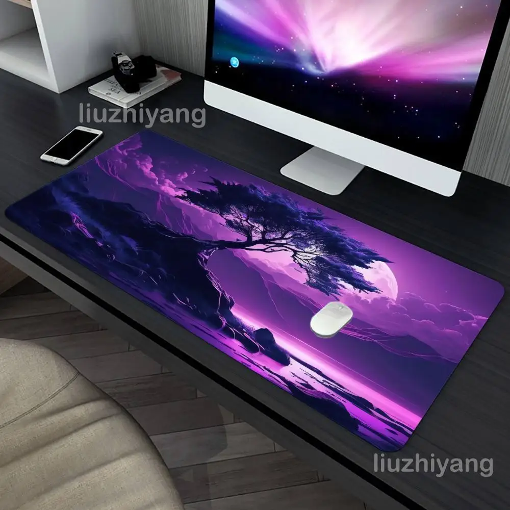 Landscape Art Mouse Pad Large Computer Office Game Table Mat 90x40 XXL Rubber Anti-slip Stitch Edge Keyboard Mats Long Desk Pads