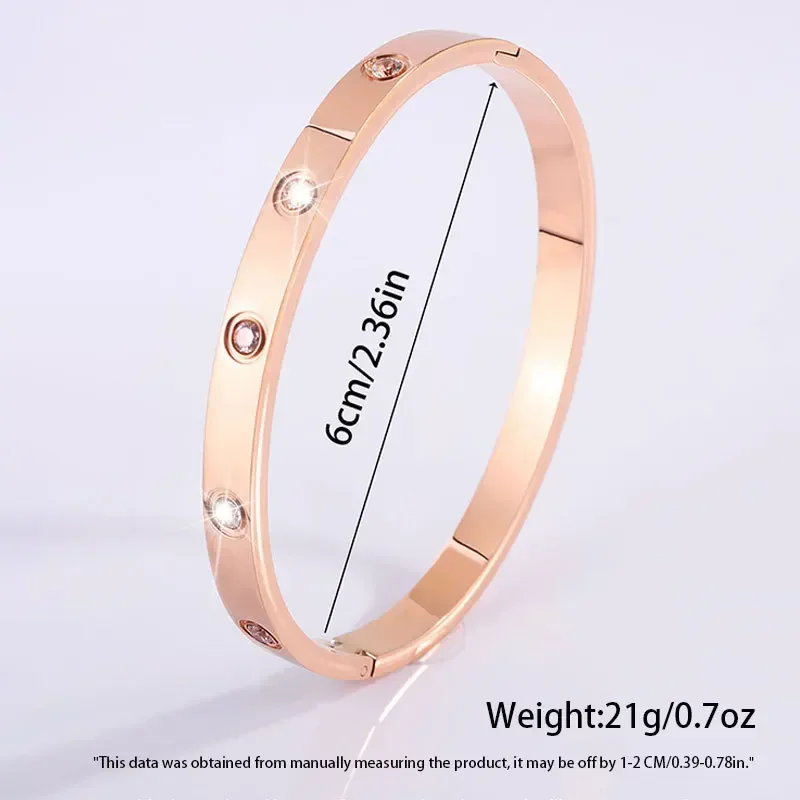 Cross-border fashion titanium steel bracelet women jewelry trend waterproof temperament luxury zircon jewelry