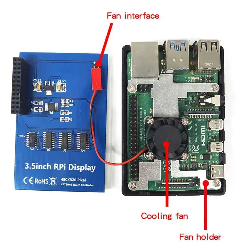 Raspberry Pi 4 Model B Kit 1GB 2GB 4GB 8GB RAM + Card + Case + Cooling Fan + HD Video Cable + Power Supply for Raspberry Pi 4 B