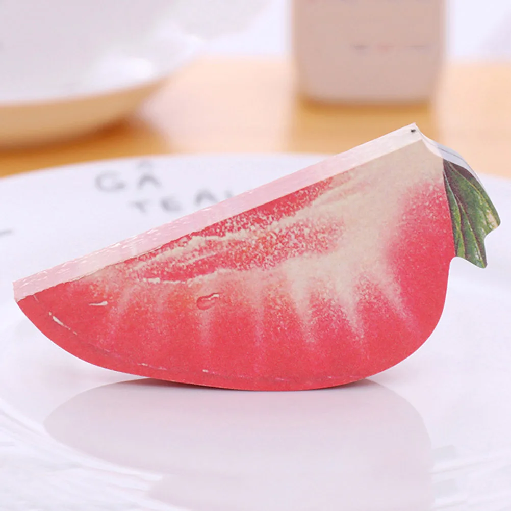 

6Pcs Fruit Shaped Self-Stick Notes Reusable Removable Adhesive Paper Memo Pads for Office Home Reminder
