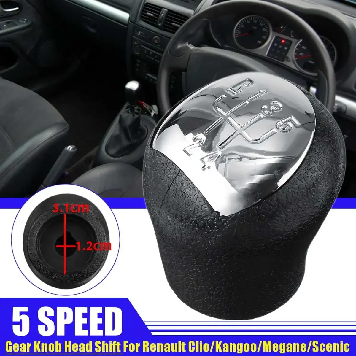 5 Speed Gear Knob Car for Renault Clio Espace Kangoo Laguna Megane Scenic Twingo Dacia Logan Chrome Replacement 8200208091
