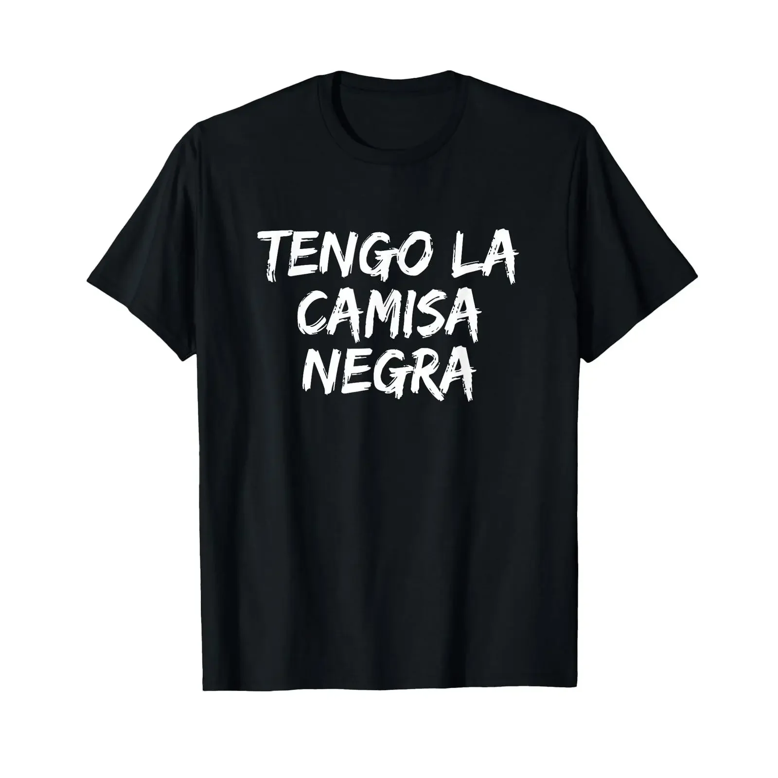 Tengo la Camisa Negra Funny Spanish Latino T Shirt black vintage Washed Breathable fashion homme Slightly Versatile Soft