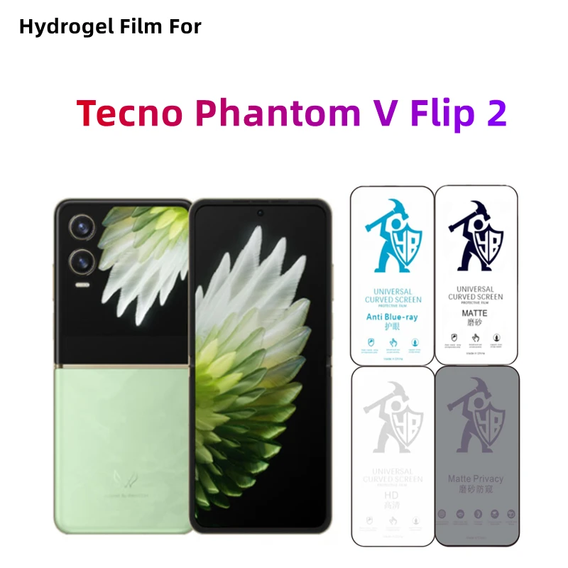 Film Hydrogel mat pour Tecno Phantom V Flip2 HD, 2 pièces, protecteur d'écran pour Tecno Phantom V Flip 2, soins oculaires, Protection Anti-espion Film Hydrogel mat pour Tecno Phantom V Flip2 HD, 2 pièces, protecteur d'écran pour Tecno Phantom V Flip 2, soins oculaires, Protection Anti-espion