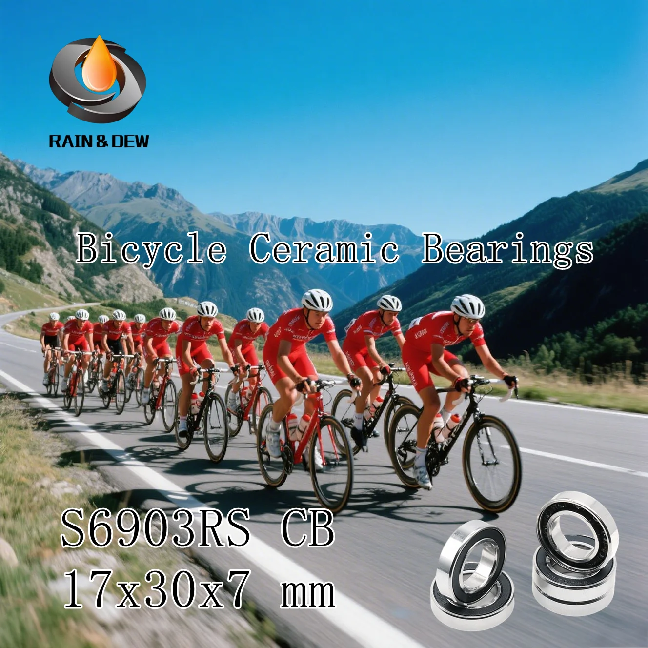 

1 шт. 6903RSCB подшипник из нержавеющей стали 17X30X7 мм ABEC-7 6903 RS велосипедная ступица передние и задние ступицы колеса керамические шарикоподшипники