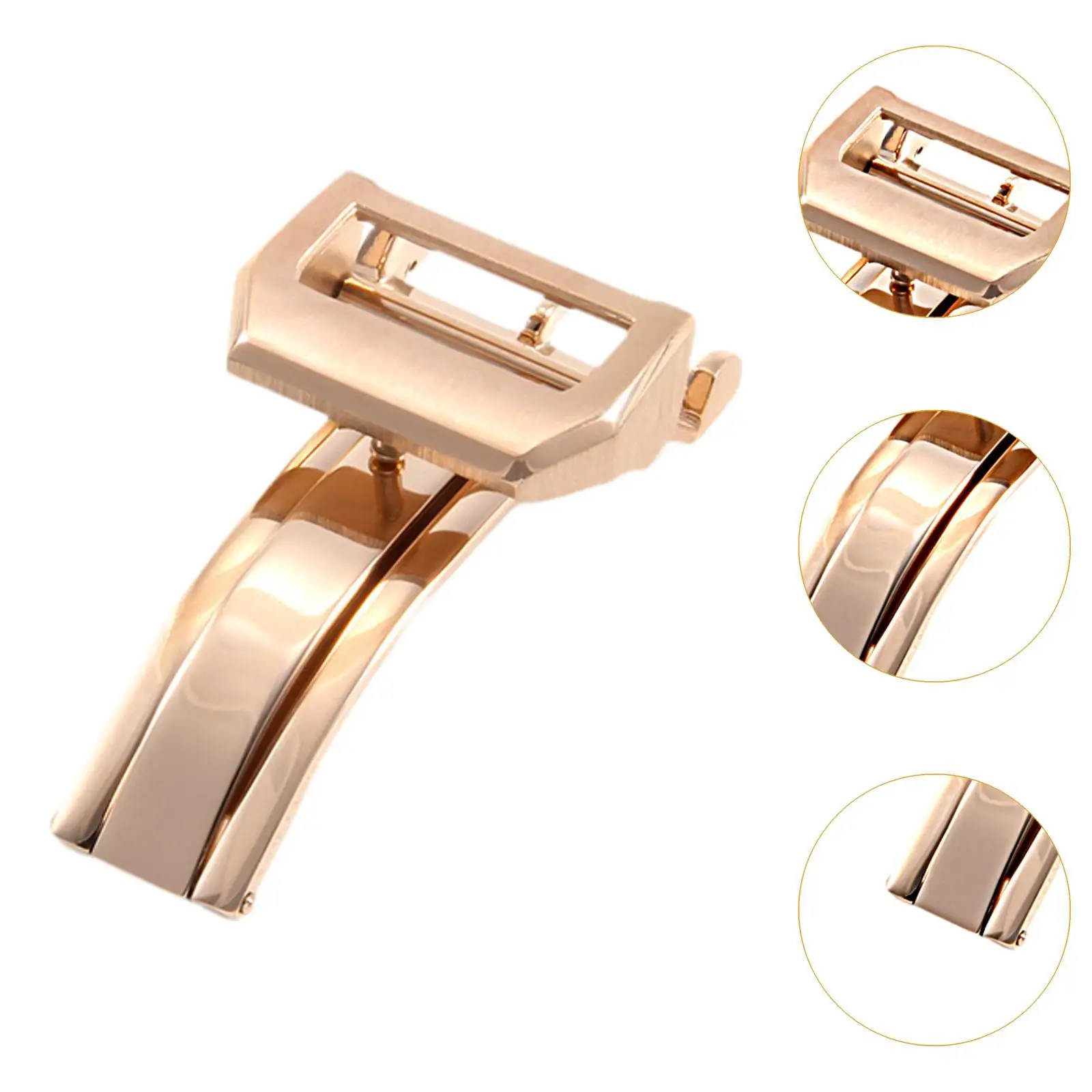 Fecho de implantação Desployante sólido para pulseiras de borracha de relógio de pulso