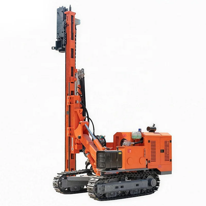 Spiral Pilot Hole Drilling Rig For Frozen Soil Photovoltaic Piling With Custom Replacement Parts