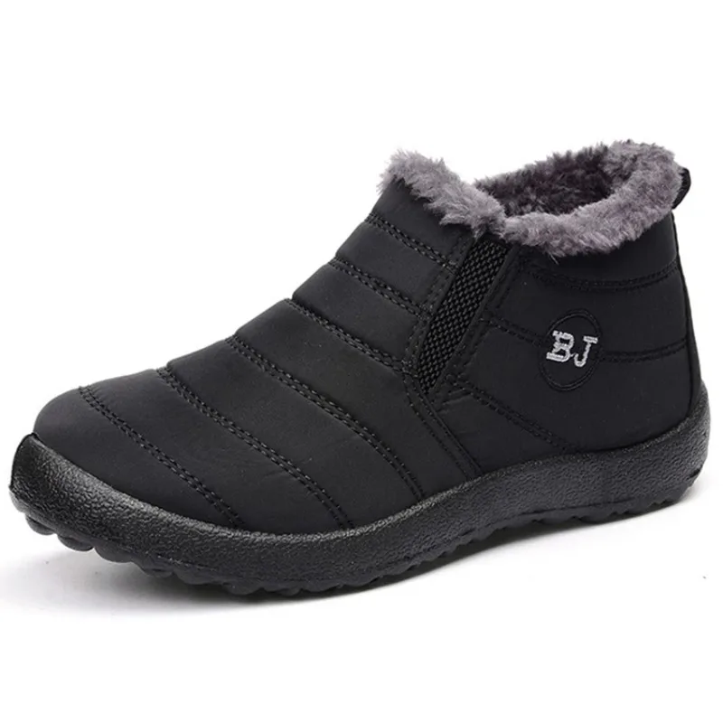 Women Slip On Winter Shoes For Women Waterproof Ankle Boots Winter Boots Female Snow  2024 Black Boots Femininas image 5