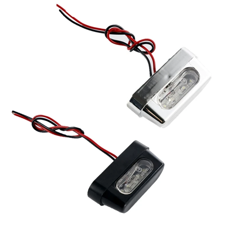 

12V Mini Motorcycle LED License Plate Light Motorbike LED Rear Tail Number Light Light Assembly