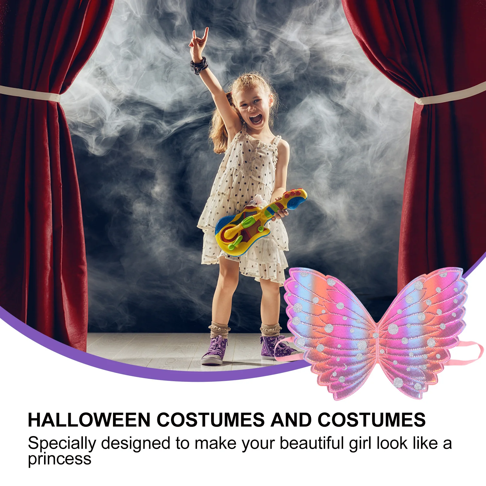 3 قطعة الدعائم فراشة الاطفال لوازم الحفلات عطلة المرحلة الديكور زي اكسسوارات الأطفال أجنحة احتفالية