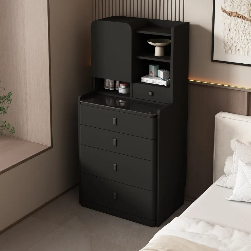 طاولة بجانب السرير لشقة صغيرة من الخشب الصلب