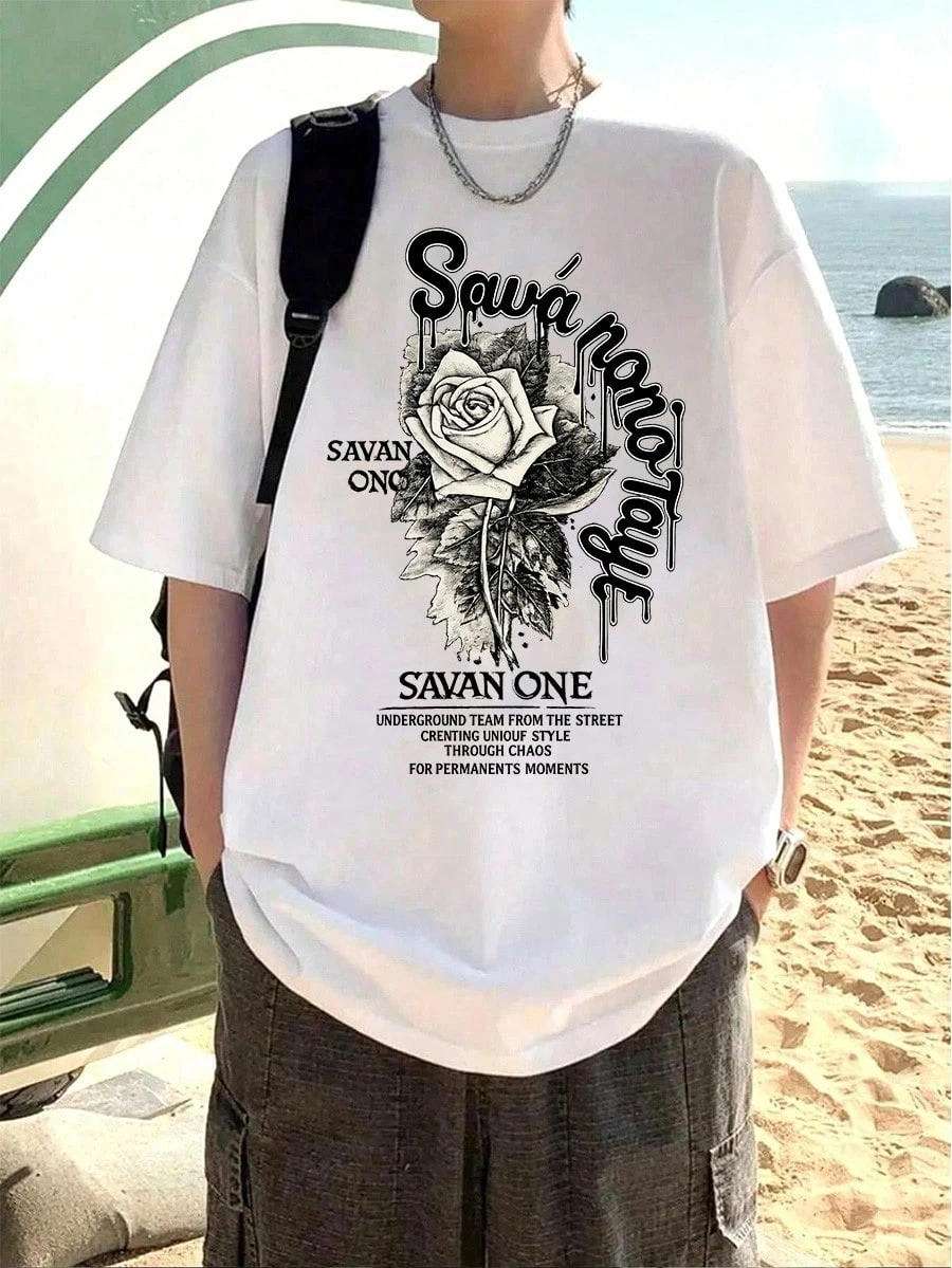 Men's Summer Printed Short-Sleeve T-Shirt, Multifunctional Sports Casual Short-Sleeve Top