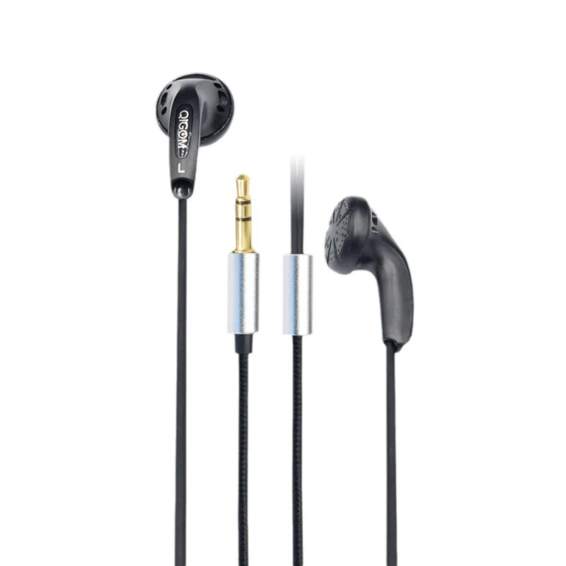 QIGOM biały lotos S300 słuchawki douszne 300ohm wysoka impedancja płaska główka wkładka douszna 3.5mm 4.4mm zatyczki do uszu HIFI wokalny zestaw słuchawkowy