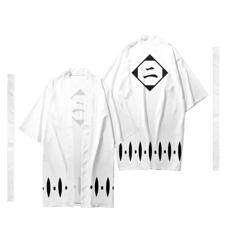 Anime Bleach Gotei 13 bata disfraces Cosplay Ukitake Zyuusirou capa Yamamoto juego de rol fantasía Halloween disfraz de fiesta de Navidad